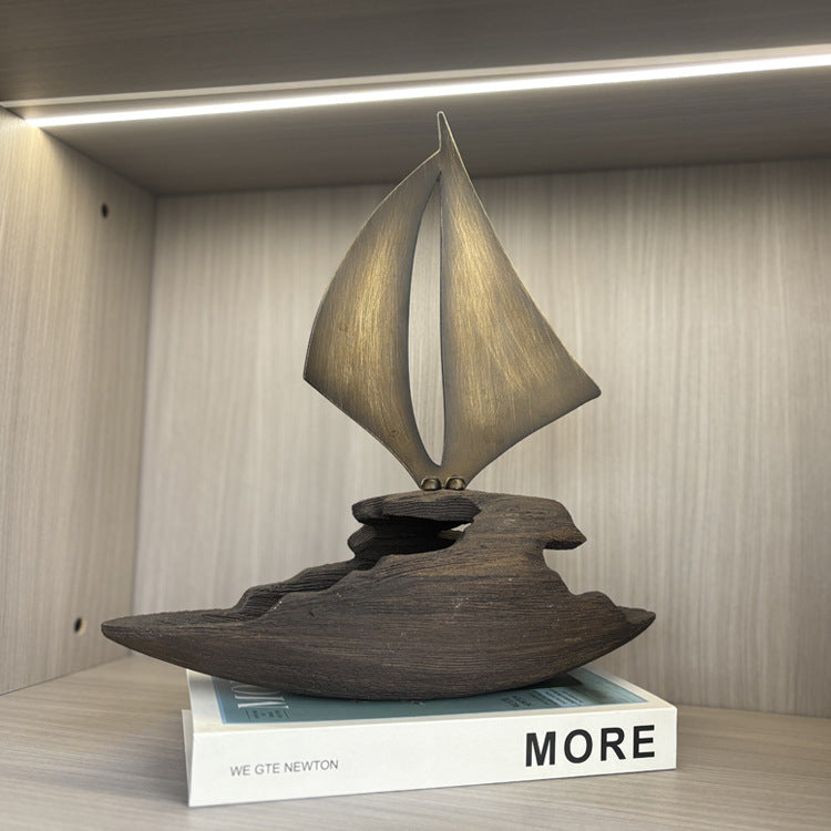 Künstlerische Segelboot Dekorative Skulptur