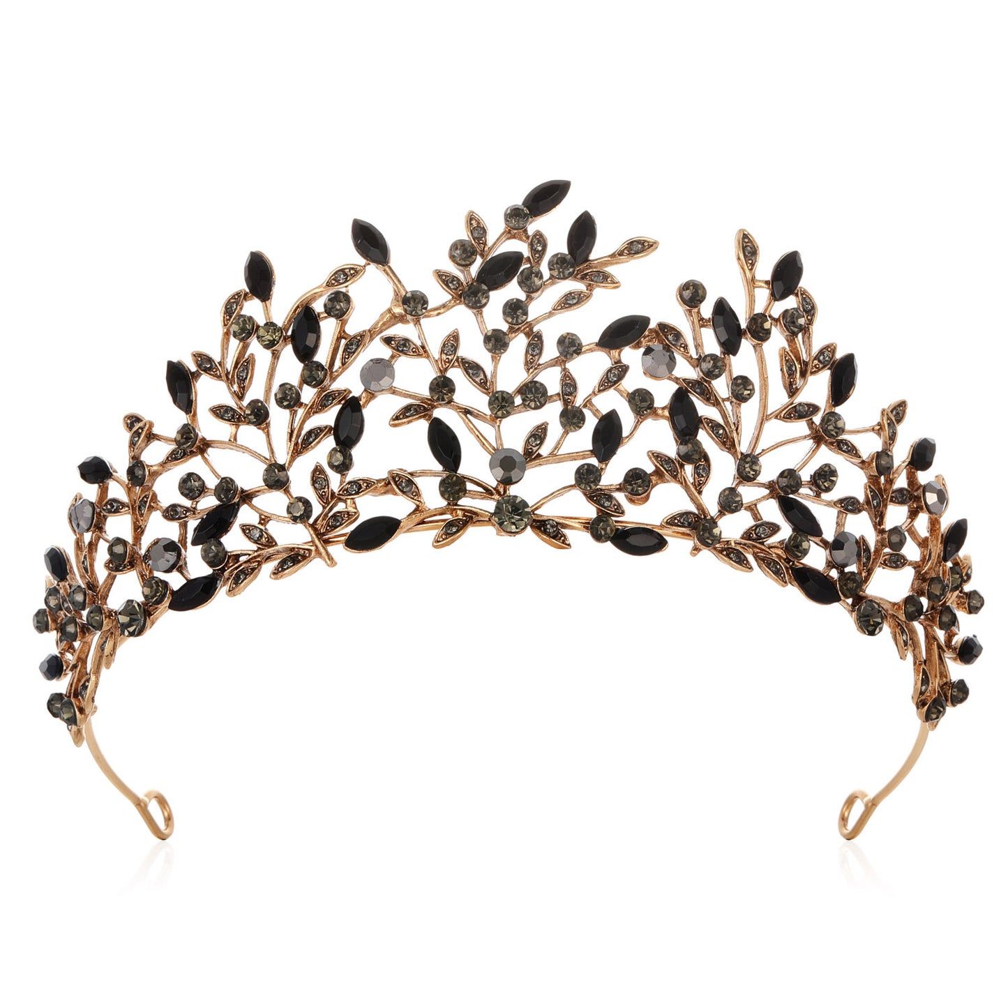 Damen Elegante Haarreif mit floralen Verzierungen und Strasssteinen Karnz