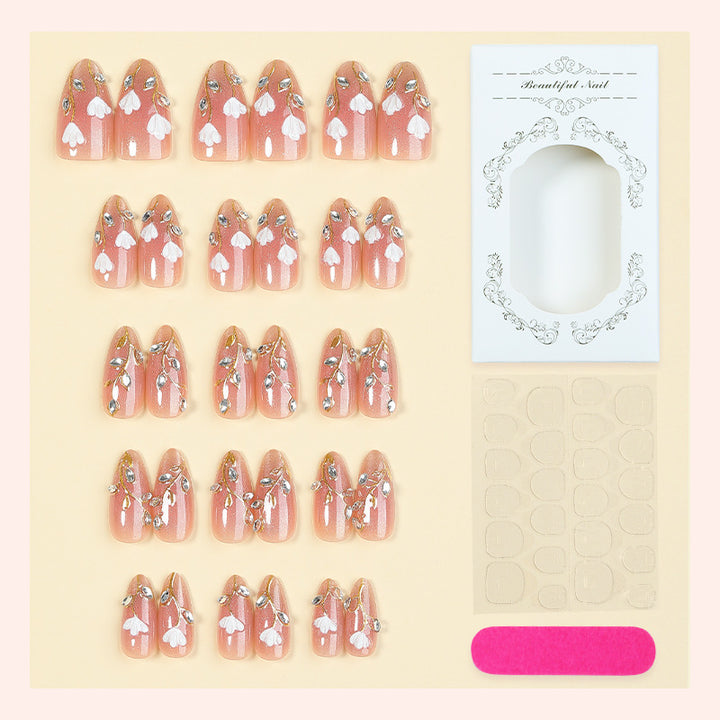 Premium Floral Press-On Nail Art Set Karnz