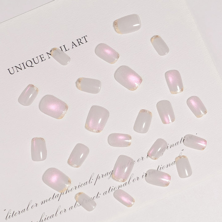 Glitzer Akzent Press-On Nagelset Karnz