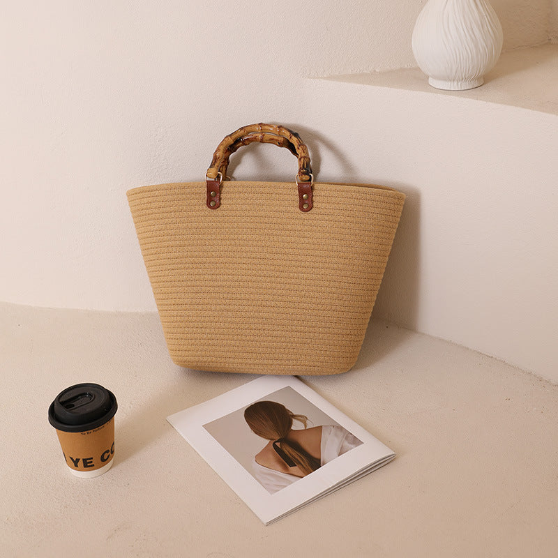 Damen Tragetasche mit elegantem geflochtenem Griff Karnz