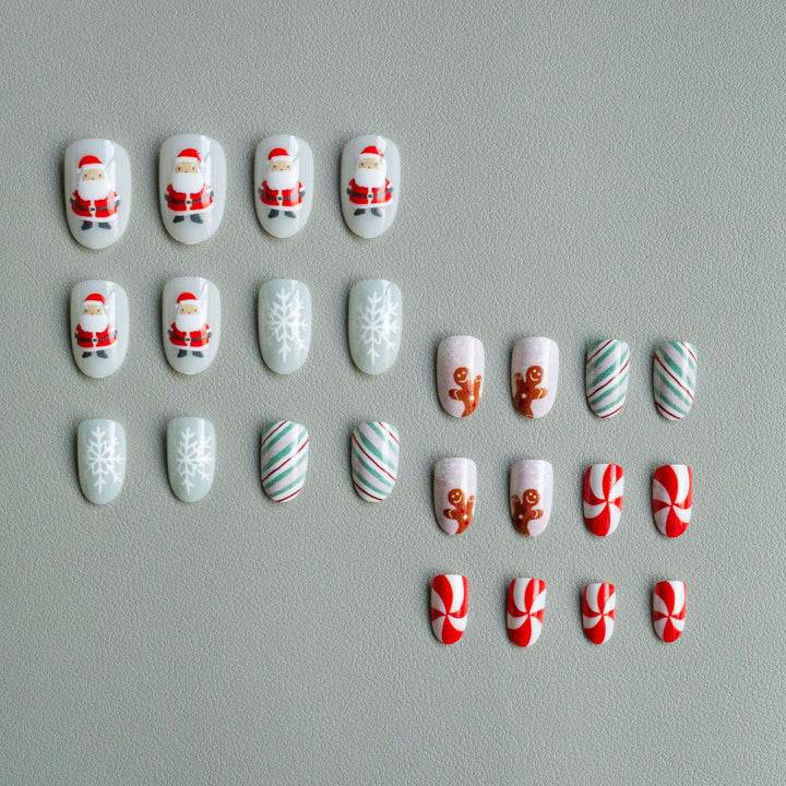 Festliches Lebkuchen-Nagelkunst-Set