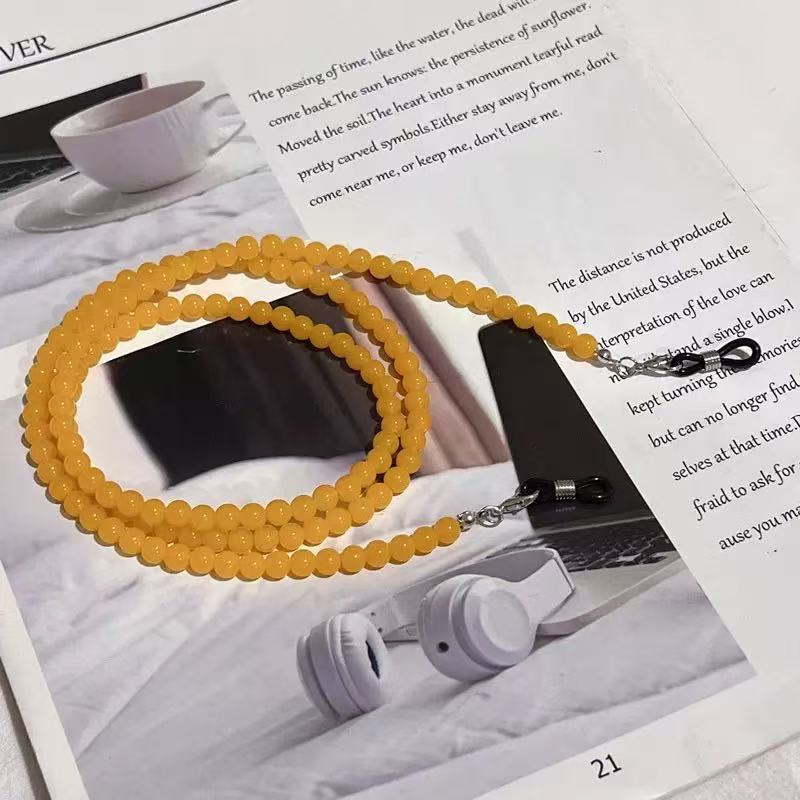 Perlenbrille Kette mit robusten Clips Karnz