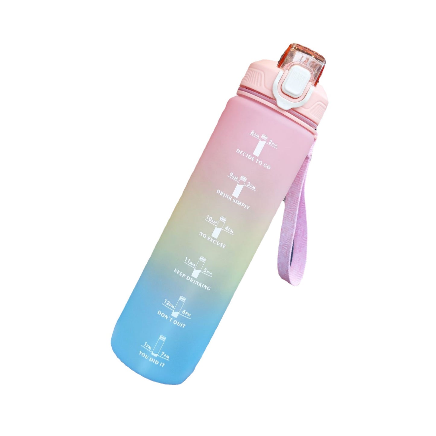 Damen Motivations-Trinkflasche mit Zeitmarkierungen Karnz