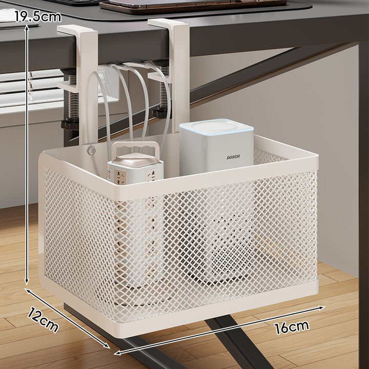 Unter-Tisch Klemmen-Mesh-Kabel- und Stromleistenorganizerkorb