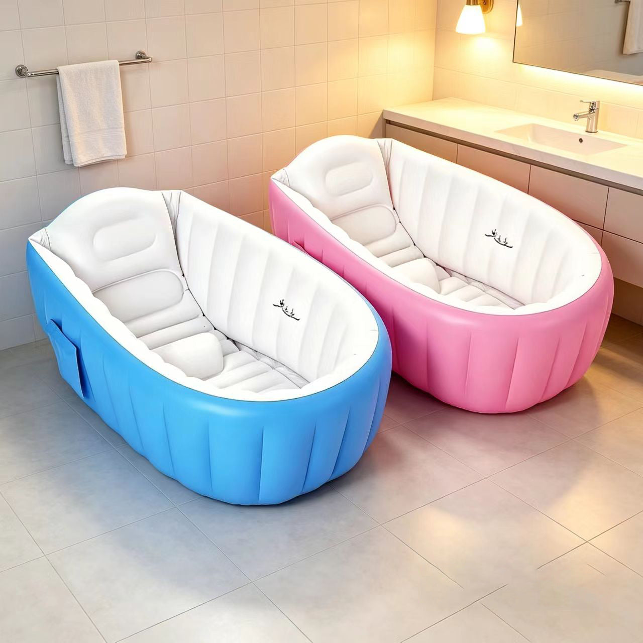 Damen Aufblasbare Wellness-Badewanne mit ergonomischem Design Karnz