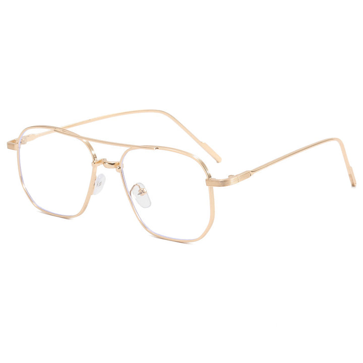 Damen modische geometrische Brille mit elegantem Metallrahmen Karnz