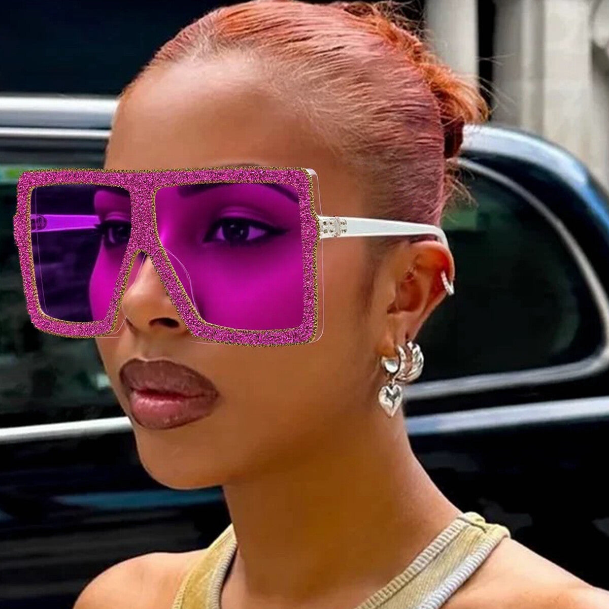 Damen extravagant gestaltete Sonnenbrille Karnz