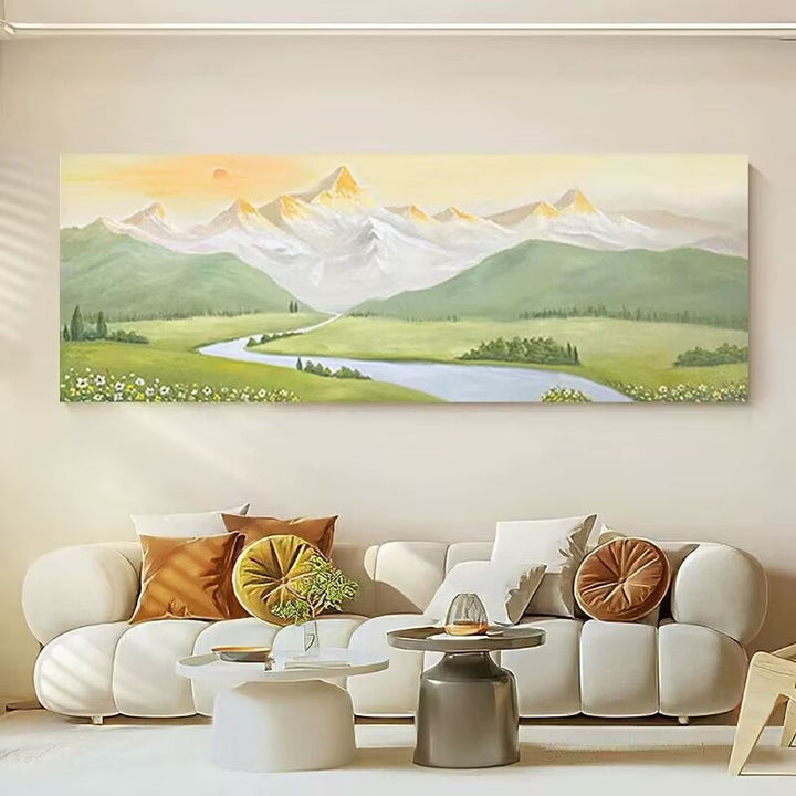 Elegante Panoramische Landschaft Leinwand Wandkunst