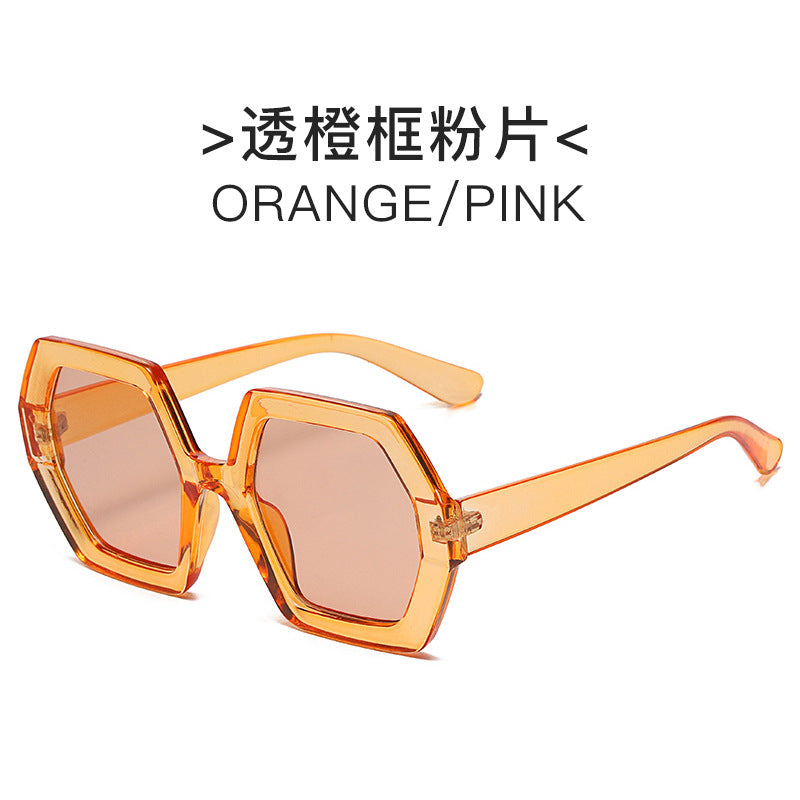 Damen extravagante hexagonale Sonnenbrille Karnz
