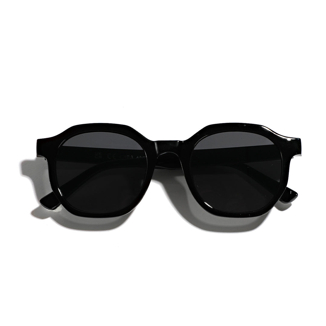 Damen stilvolle Sonnenbrille im modernen, kantigen Design Karnz