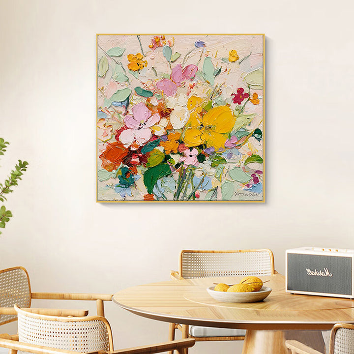 Lebendige florale Leinwandkunst