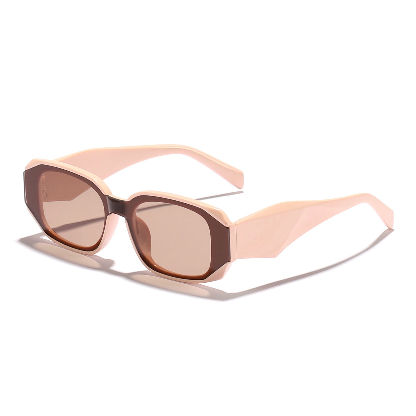 Damen modische Sonnenbrille im kantigen Design mit UV-Schutz Karnz