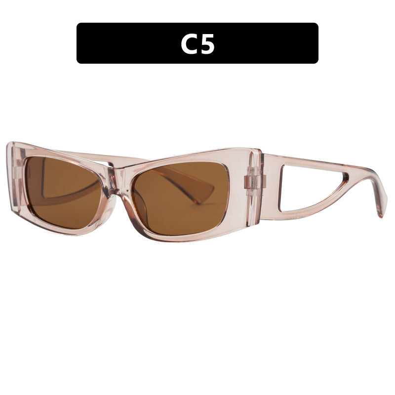 Damen trendige Sonnenbrille mit außergewöhnlichem Design und schützendem UV-Filter Karnz