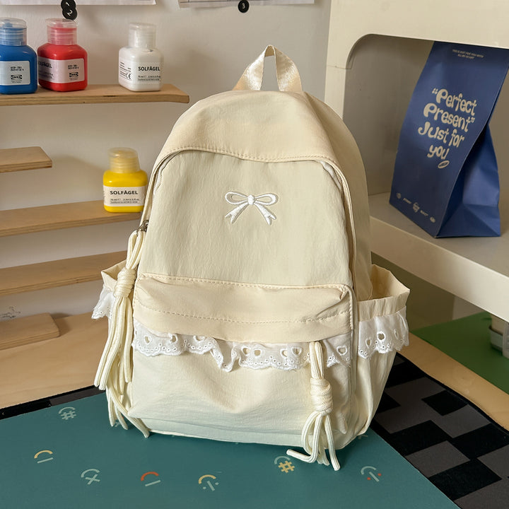 Stilvoller Bestickter Rucksack mit Schleifenakzent Karnz