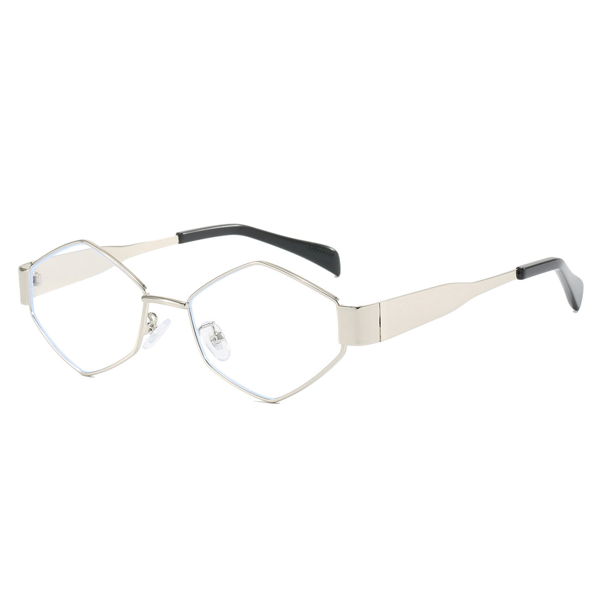 Damen moderne geometrische Sonnenbrille mit hochwertigem Metallrahmen Karnz