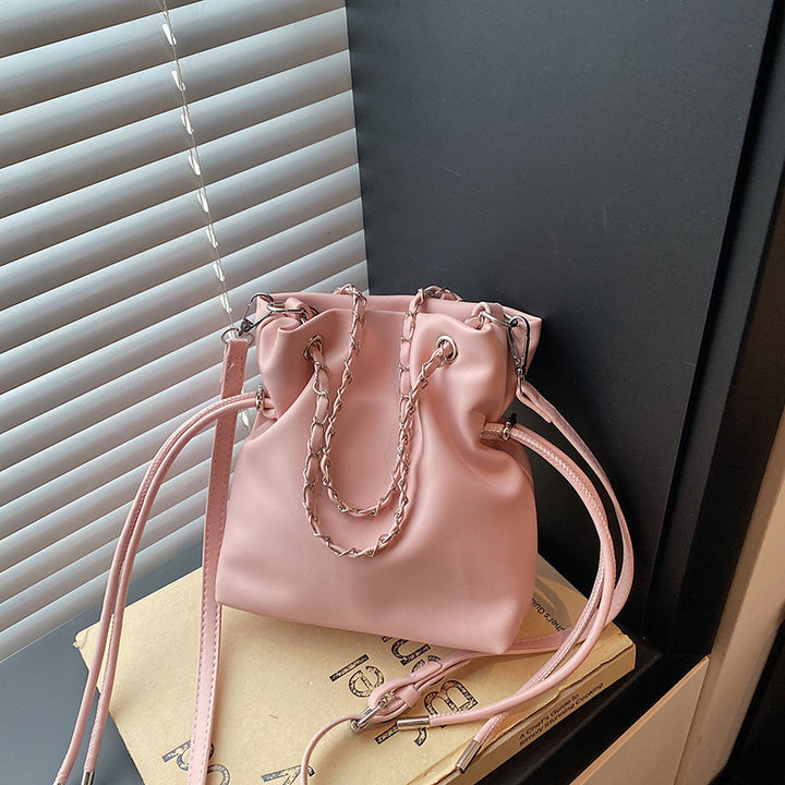WoChic Lässige Leder Bucket Bag Karnz