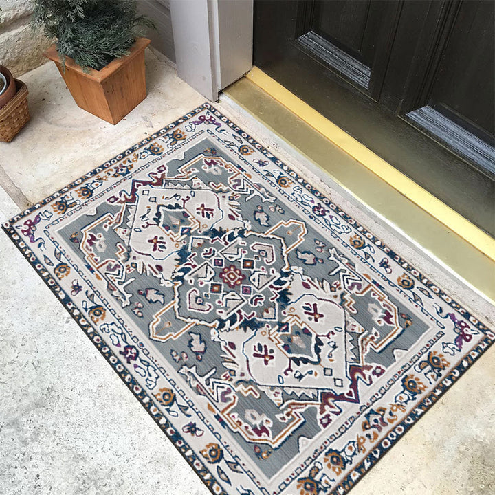 Vintage-inspirierter floraler Teppich Karnz