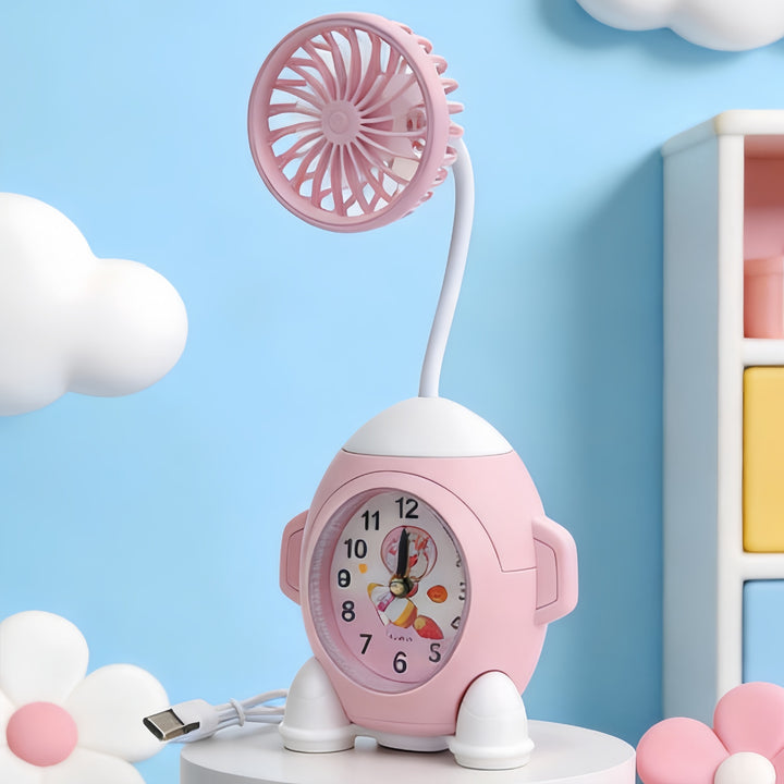 Damen Multifunktionale Tischuhr mit Ventilator Karnz