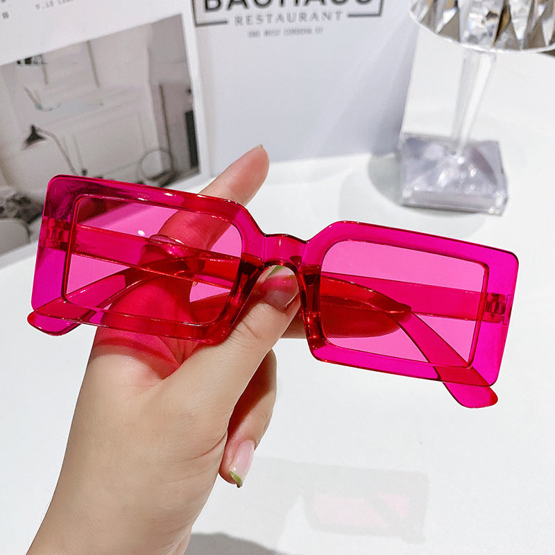 Damen trendige quadratische Sonnenbrille mit polarisierenden Gläsern Karnz