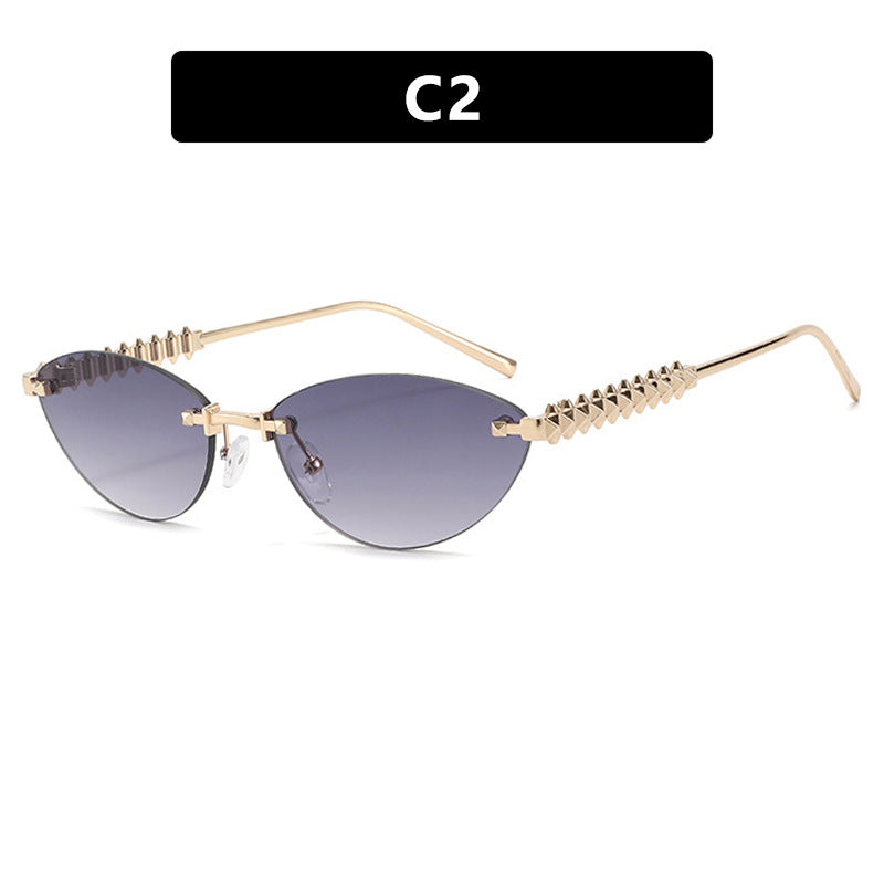 Damen Sonnenbrille im modernen, geometrischen Design mit stylishem Metallrahmen und UV-Schutz Karnz