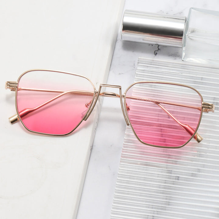 Damen modische viereckige Brille mit minimalistischer Rahmenstruktur Karnz