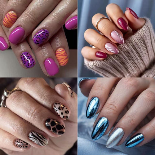 Farbige Kunstnagelset Karnz