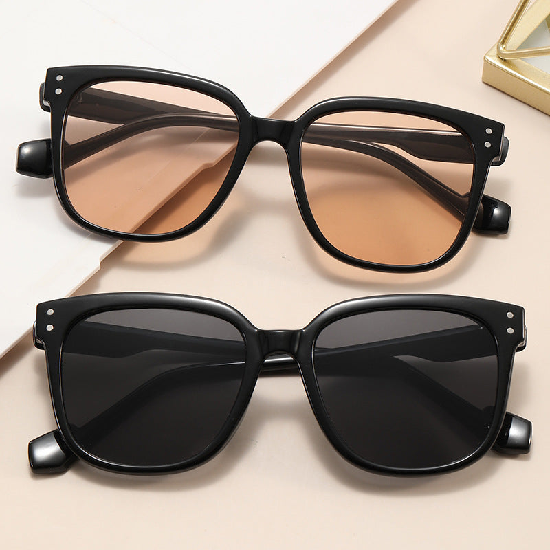 Damen stylische rechteckige Brille Karnz