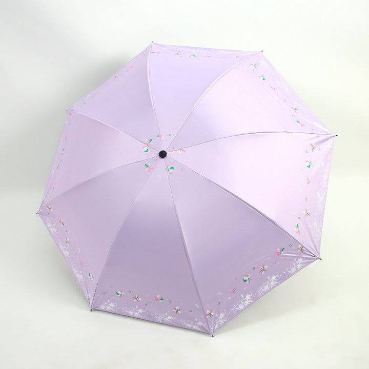 Damen Faltbarer Regenschirm mit floralen Mustern Karnz
