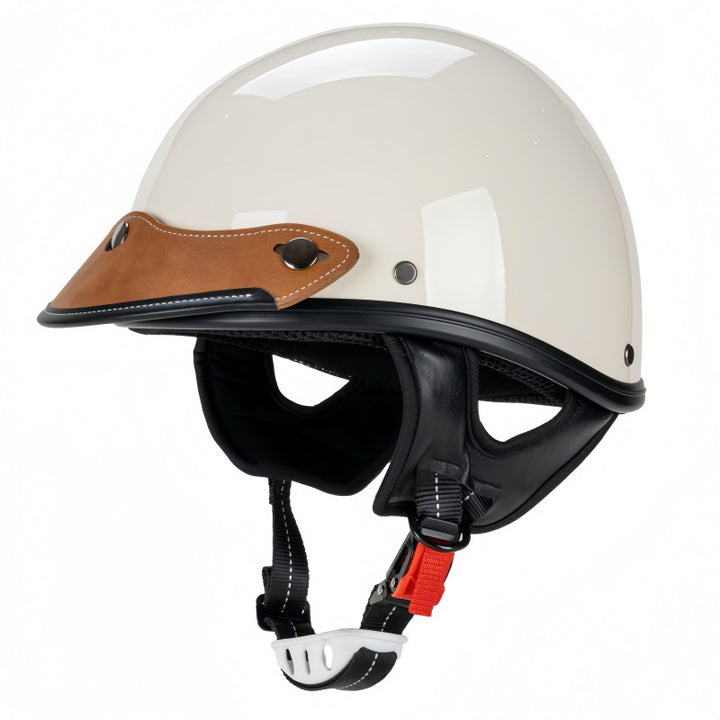 Retro Open-Face Motorradhelm mit Visier Karnz