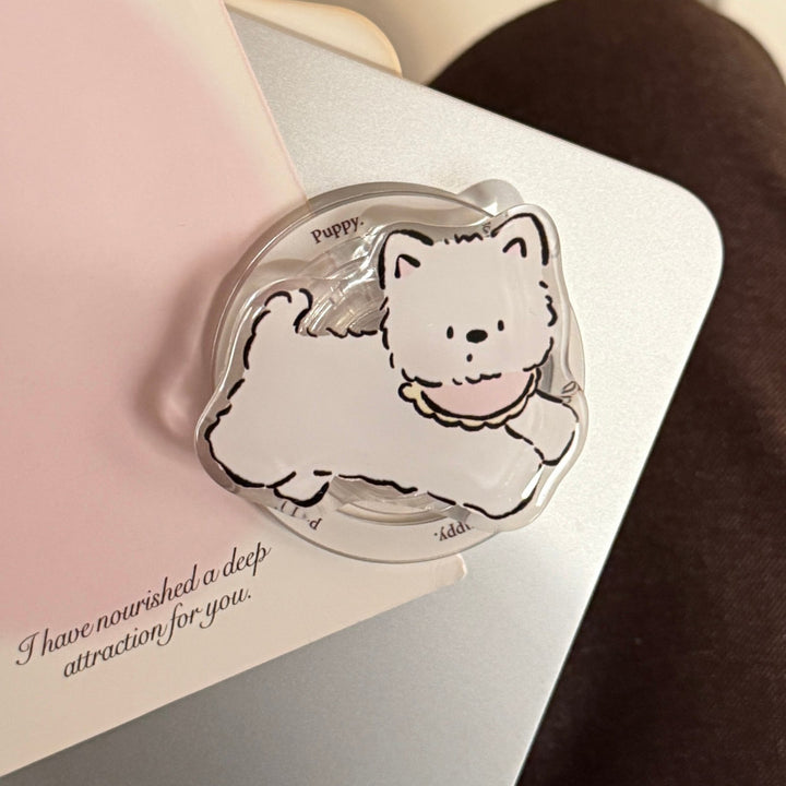 Verspielter Smartphone Fingerhalter im Hundedesign Karnz
