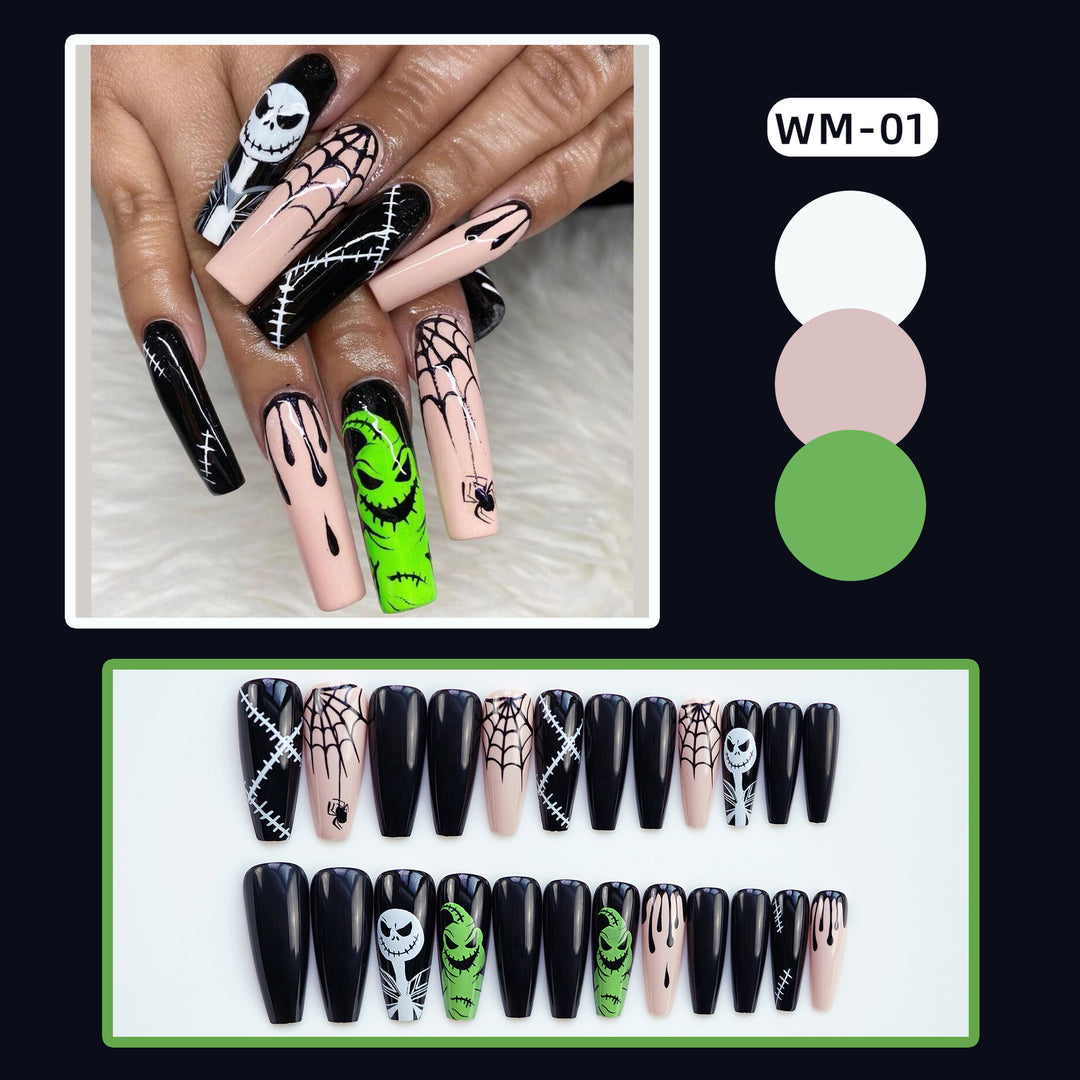 Kreatives Halloween-Themen Press-On Nail Set