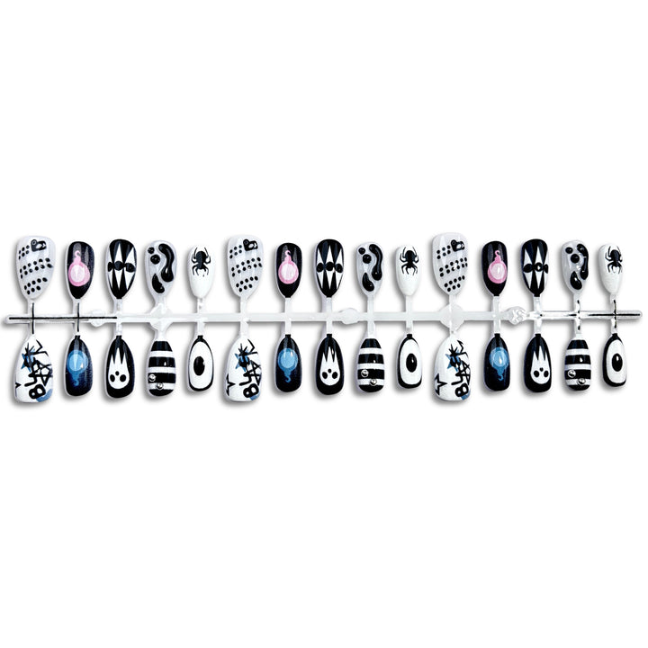 Theatrale Halloween-Themen Press-On Nagelkunst Set