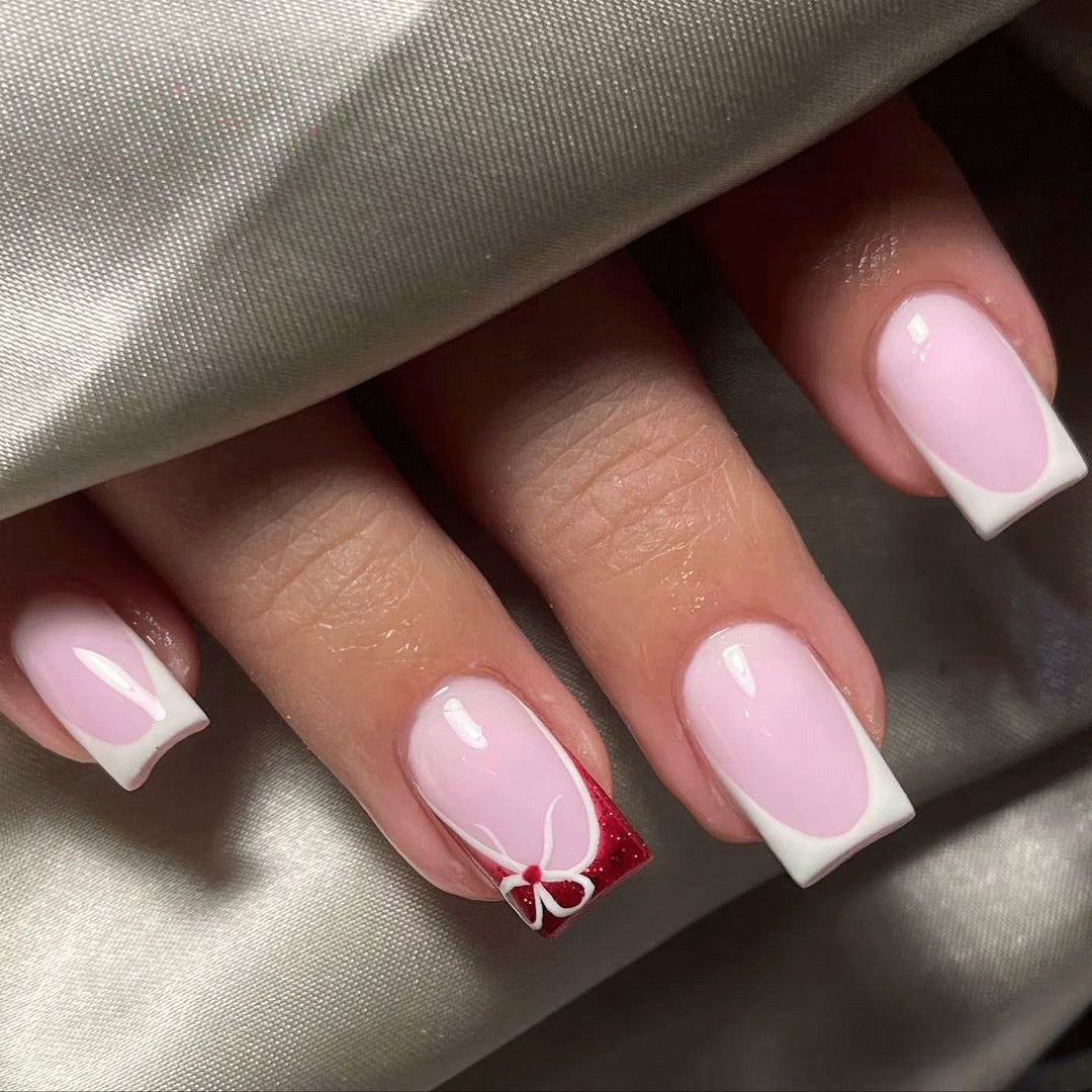 Creative Floral French Tip Nagelkunst Set