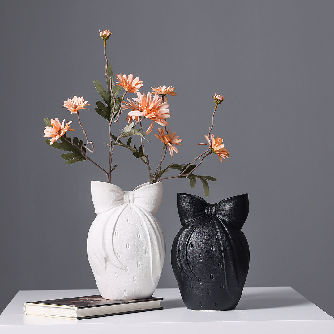 Nordic Strick-Top Keramikvase