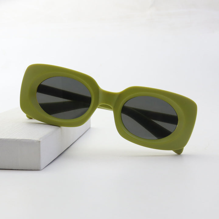Zeitgenössische Matte Quadratische Sonnenbrille Karnz