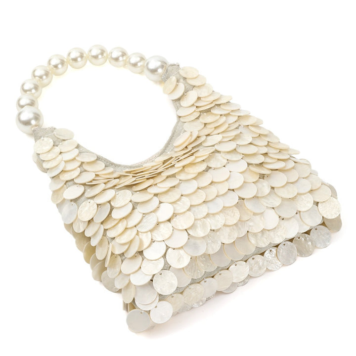 Shell-Embossed Abendtasche