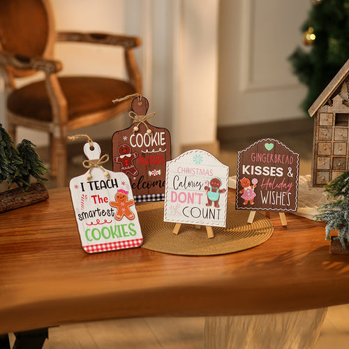 Dekoratives Weihnachtsplakat mit Weihnachtsplätzchen-Motiv Karnz