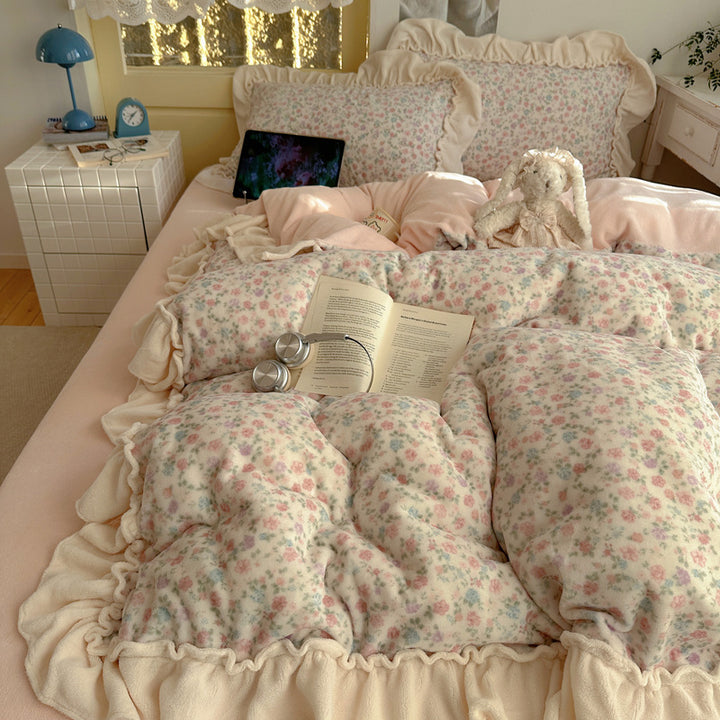 Gemütliches Patchwork Steppbett-Set