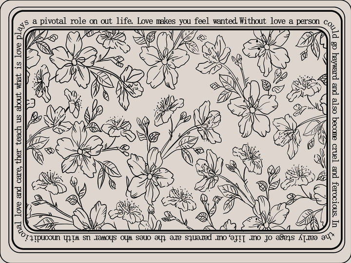 Inspirierendes Blumenquote Fußmatte Karnz