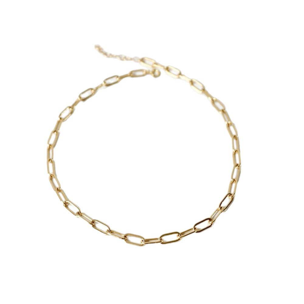 Schlanke lange Gliederkette Halskette Karnz