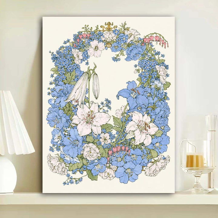 Botanische Blumenkunst Wandkunst Karnz