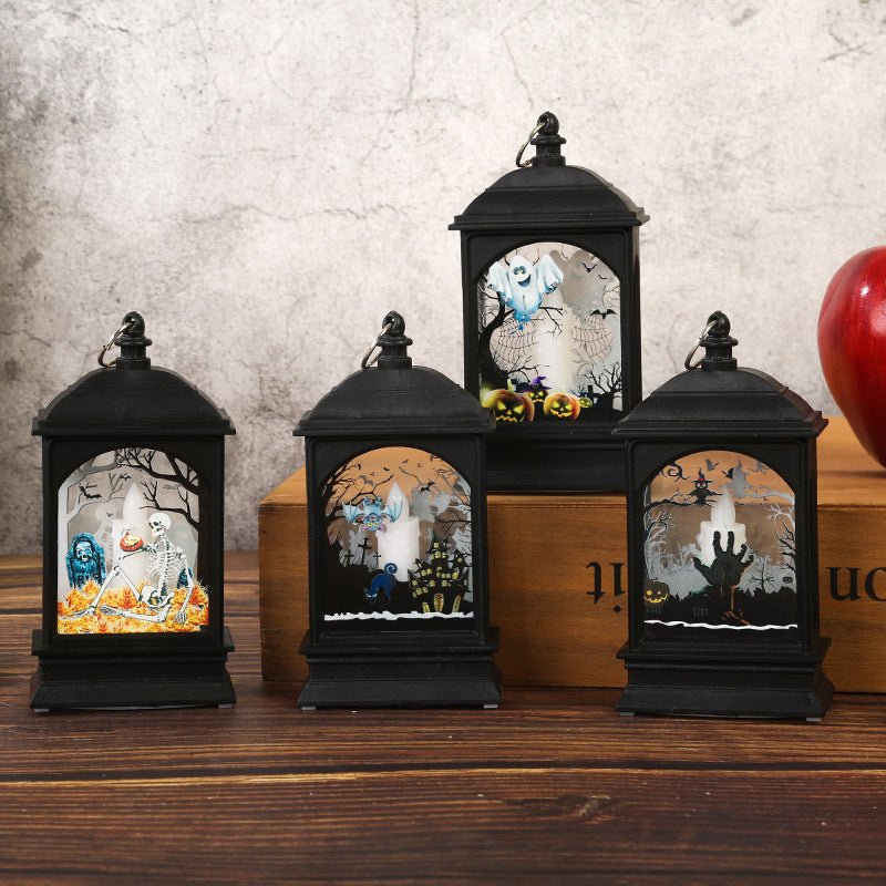 Nostalgische Laterne mit Halloween-Motiv Karnz