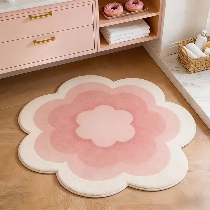 Florales Design Rund Badematte