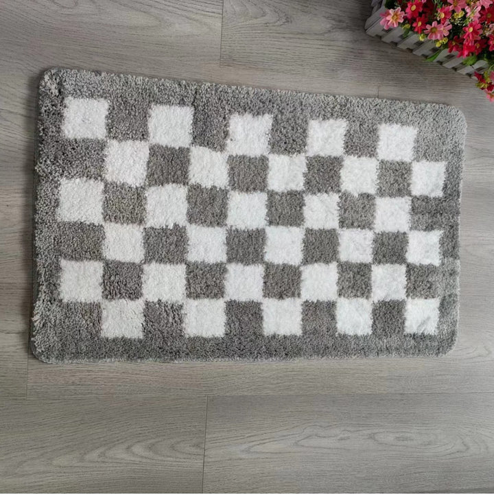 Schachbrettmuster Badmatte