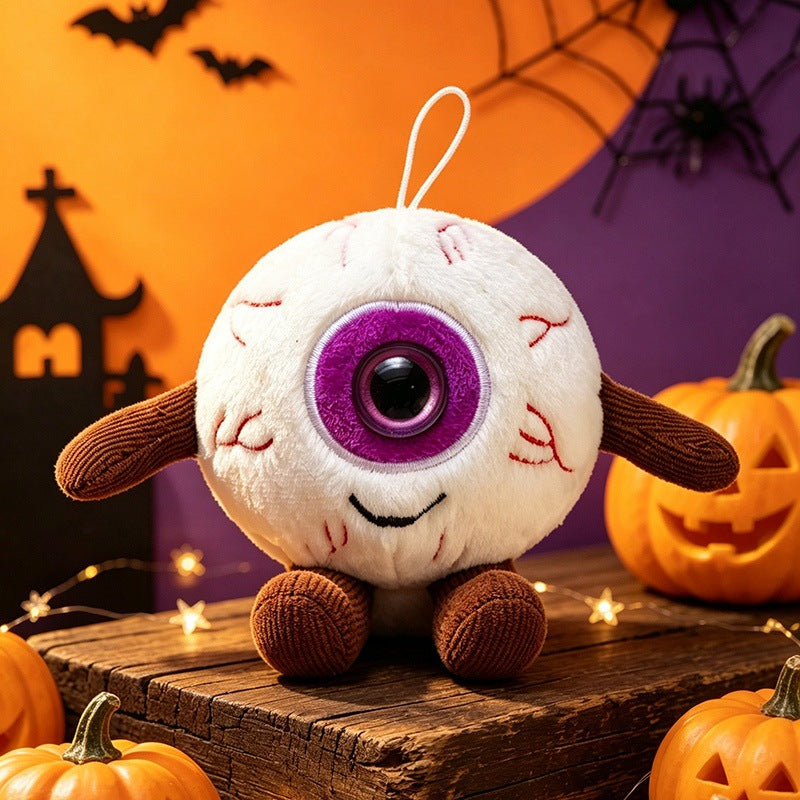 Plüsch-Halloween-Anhänger mit großem Monookular und Aufhängeschlaufe