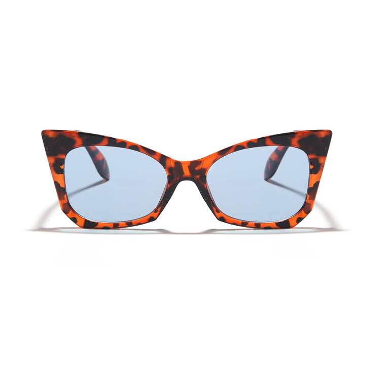 Damen Sonnenbrille im trendigen Cat-Eye Design mit auffälligem Leopardenmuster Karnz