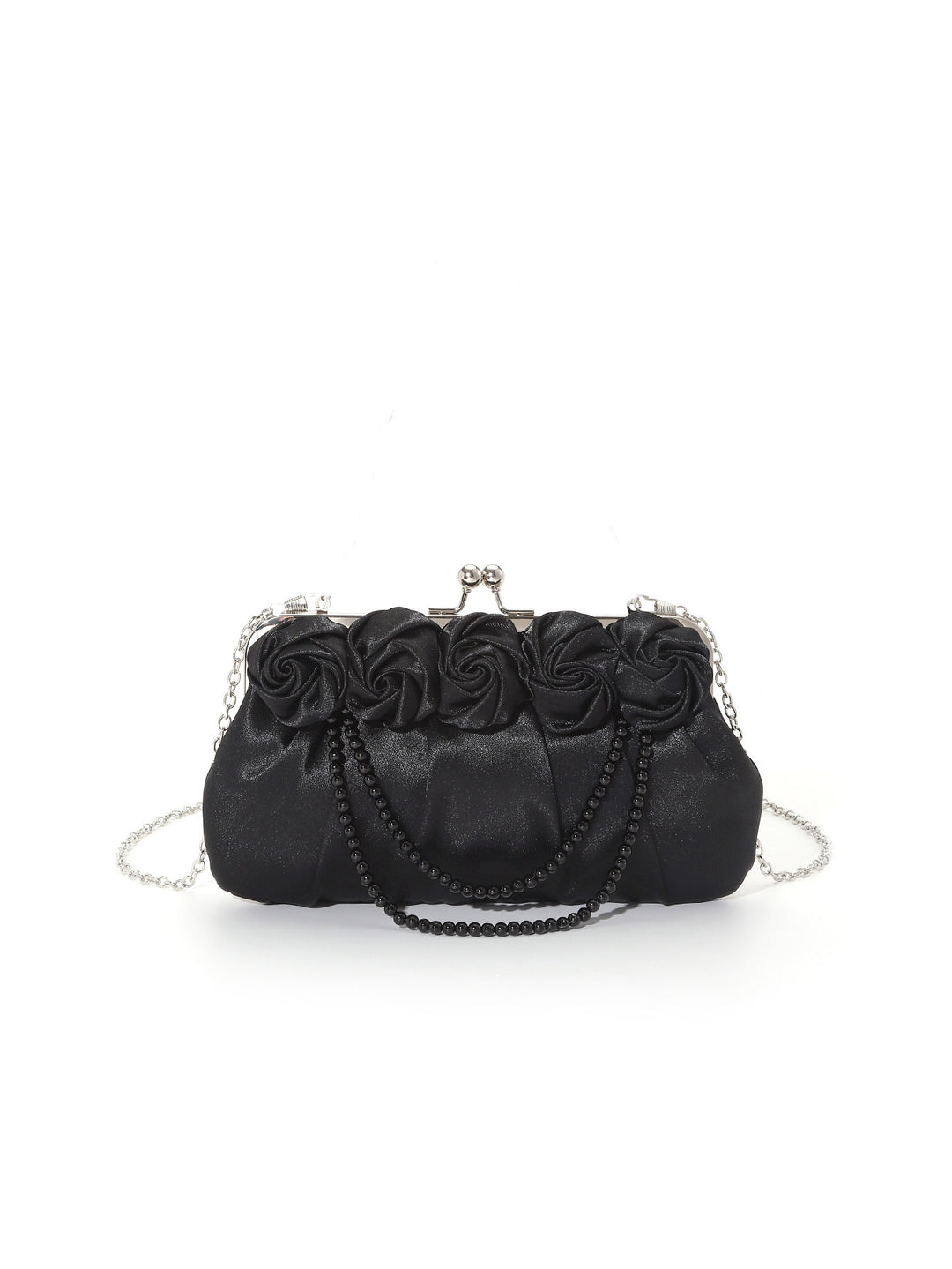 Strukturierte Blumige Abend-Clutch