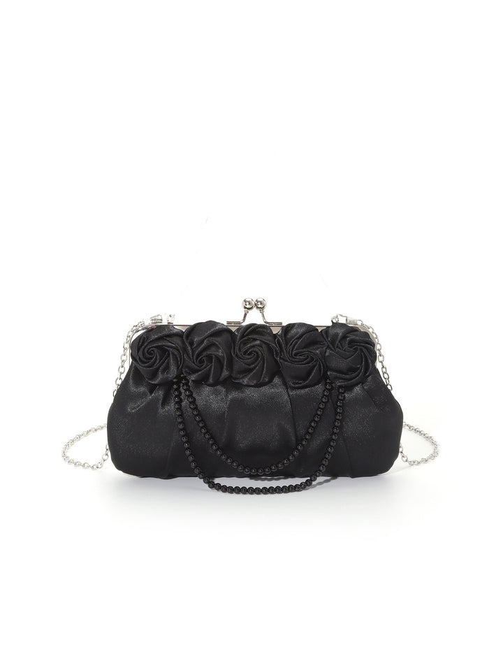 Strukturierte Blumige Abend-Clutch