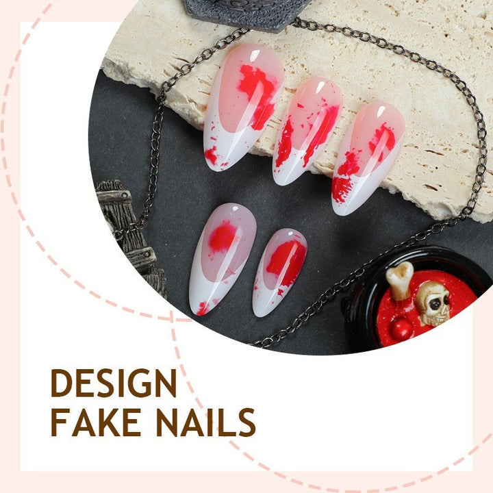 Kunstnagelset mit floralen Akzenten und ausgefallenem Design Karnz